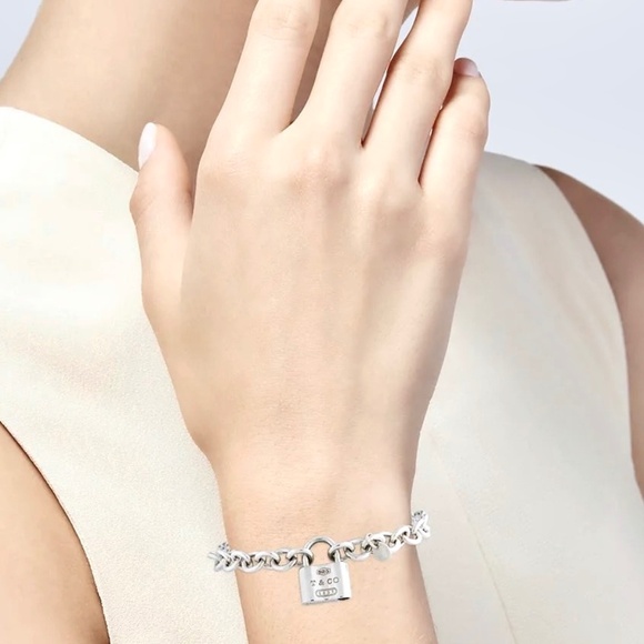 Tiffany & Co. 1837 Sterling Silver Lock Charm Bracelet - Picture 3 of 7